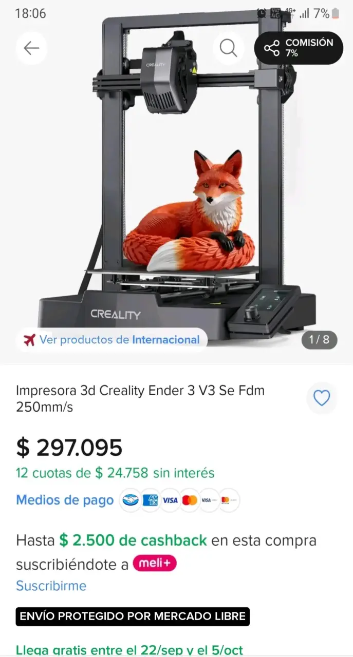 Impresora 3D Creality Ender 3 V3 SE FDM 250mm - 2