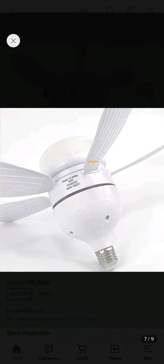 Ventilador de techo con luz y control remoto - 3