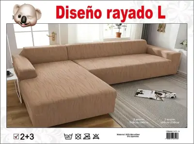Funda elástica para sofá en diseño Ginkgo L - miniatura 2