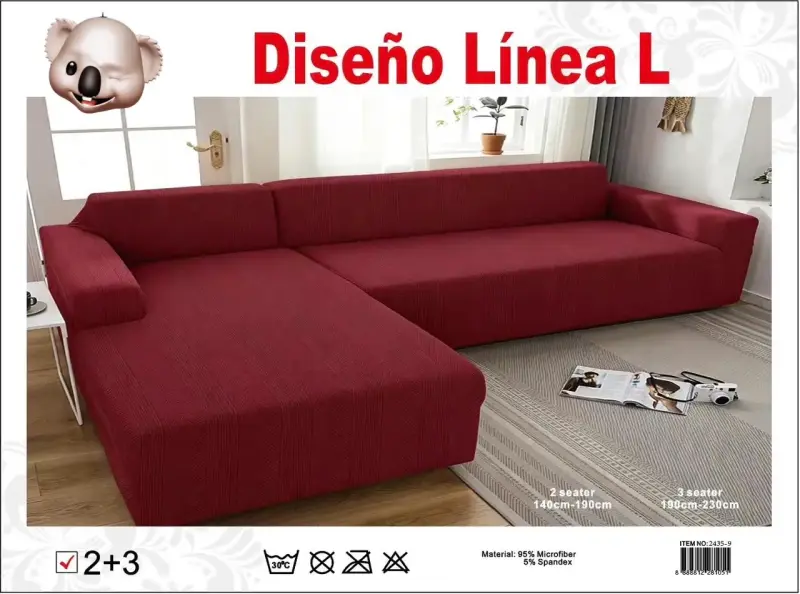 Funda elástica para sofá en diseño Ginkgo L - 5