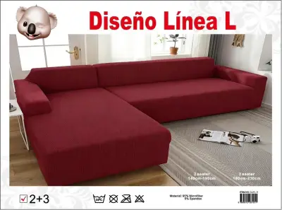 Funda elástica para sofá en diseño Ginkgo L - miniatura 5
