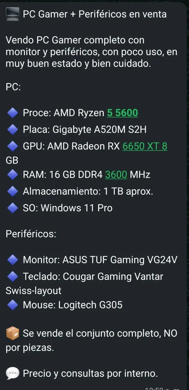 PC Gamer Completo con Monitor y Periféricos - 1