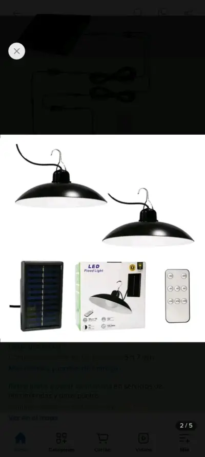 Lámparas LED solares con control remoto - miniatura 2