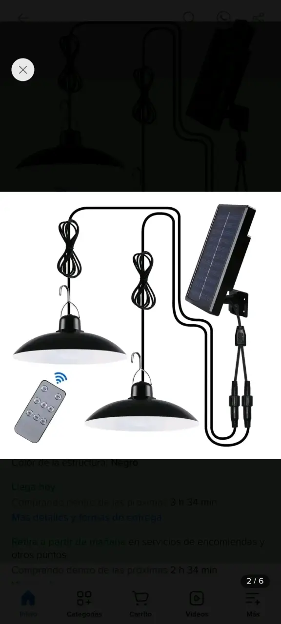 Lámparas LED solares con control remoto - 5