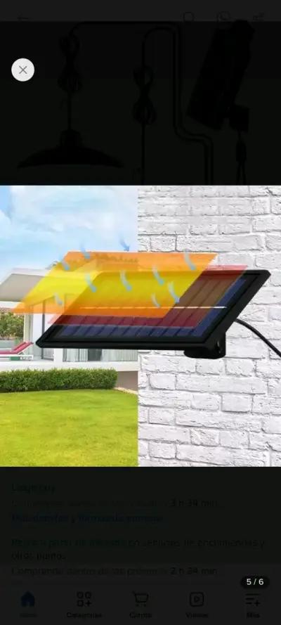 Lámparas LED solares con control remoto - miniatura 6
