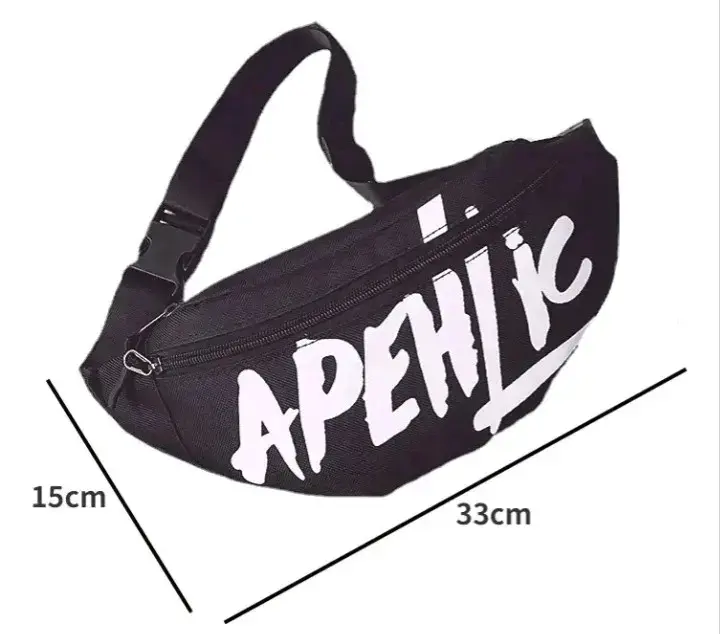 Riñonera negra con diseño Apehlic - 2