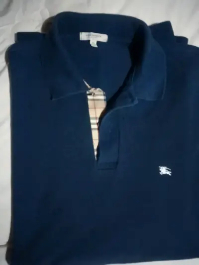 Polera Azul Burberry XL - miniatura 1