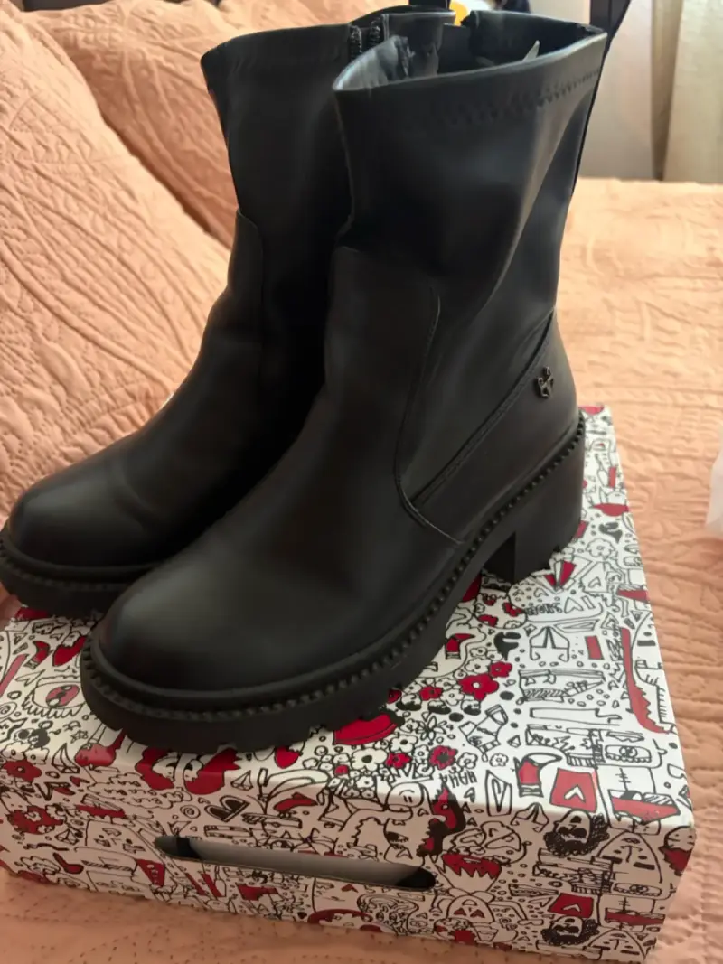 Botín negro mujer,sandalia Rosa,zapato en punta - 1