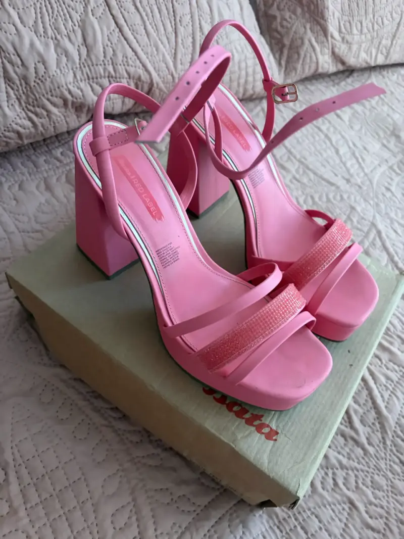 Botín negro mujer,sandalia Rosa,zapato en punta - 4