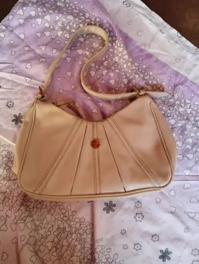 Cartera Hombro Saxoline Vintage Estilo Hobo Beige - miniatura 1