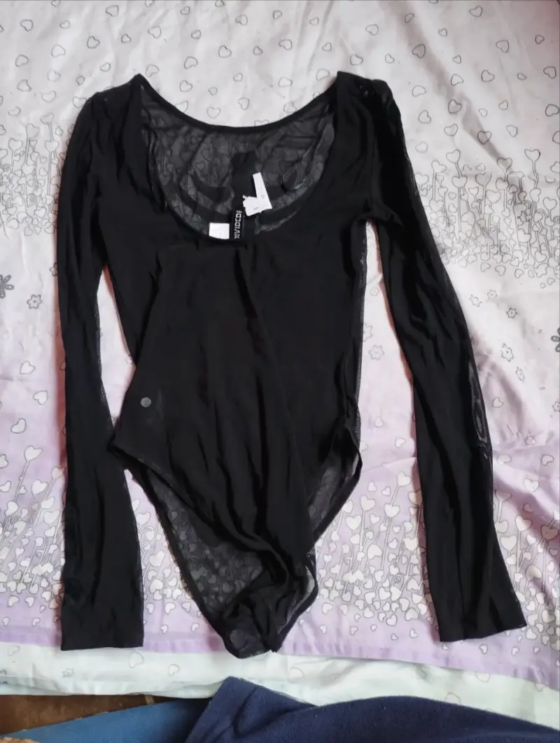 Body negro con diseño de esqueleto para mujer - 2