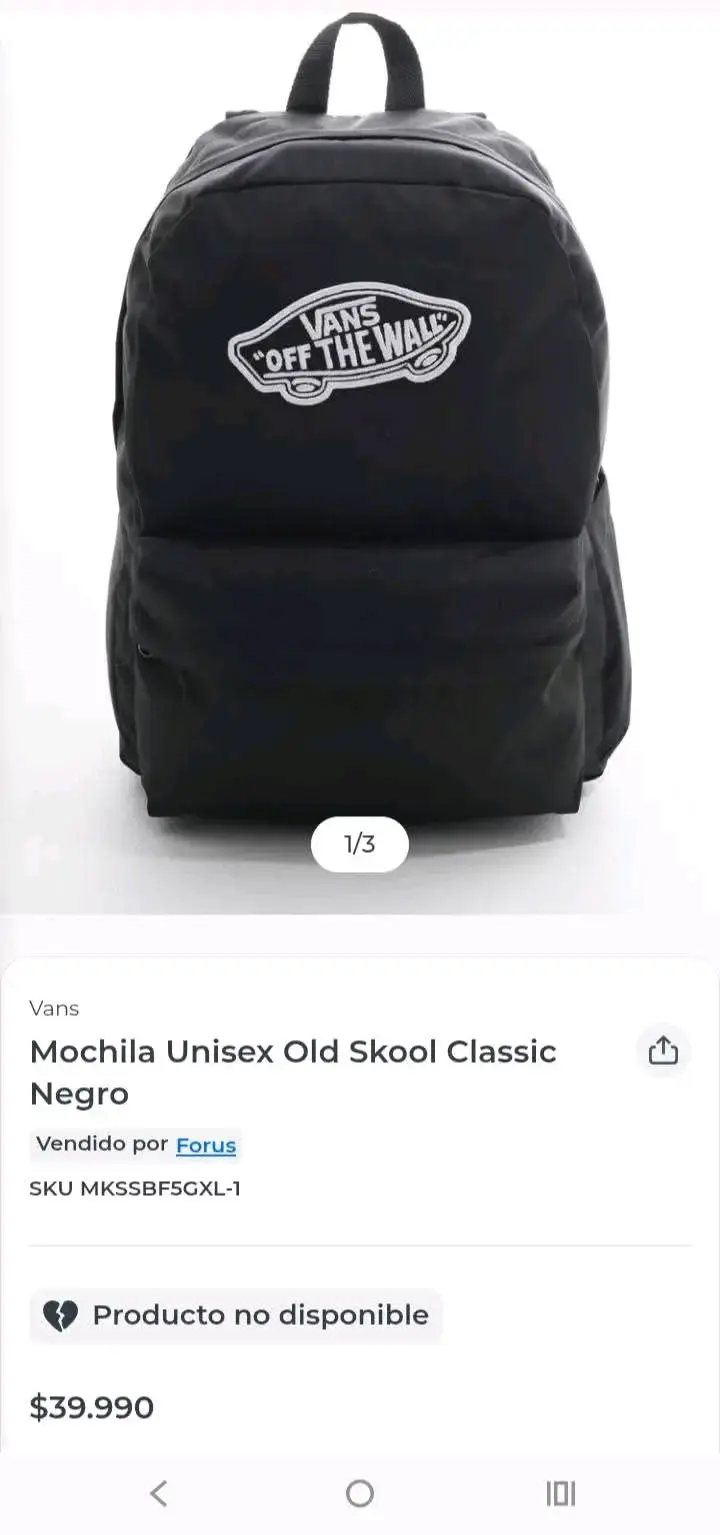 Mochila negra Vans "Off The Wall" - 6