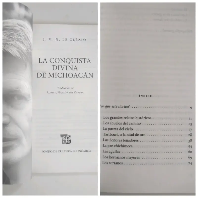Libro 'La conquista divina de Michoacán' de J.M.G. Le Clézio - 2