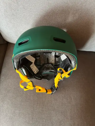 Casco de bicicleta verde Oxelo - miniatura 2