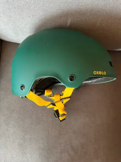 Casco de bicicleta verde Oxelo - miniatura 3