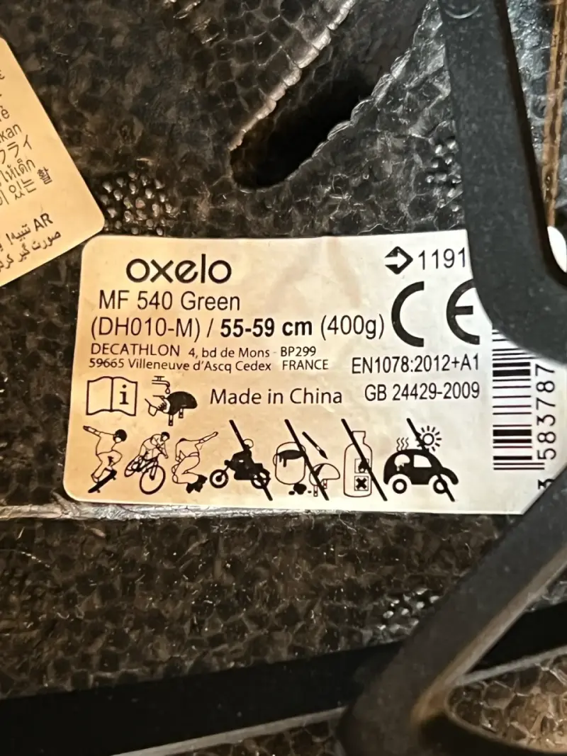 Casco de bicicleta verde Oxelo - 5