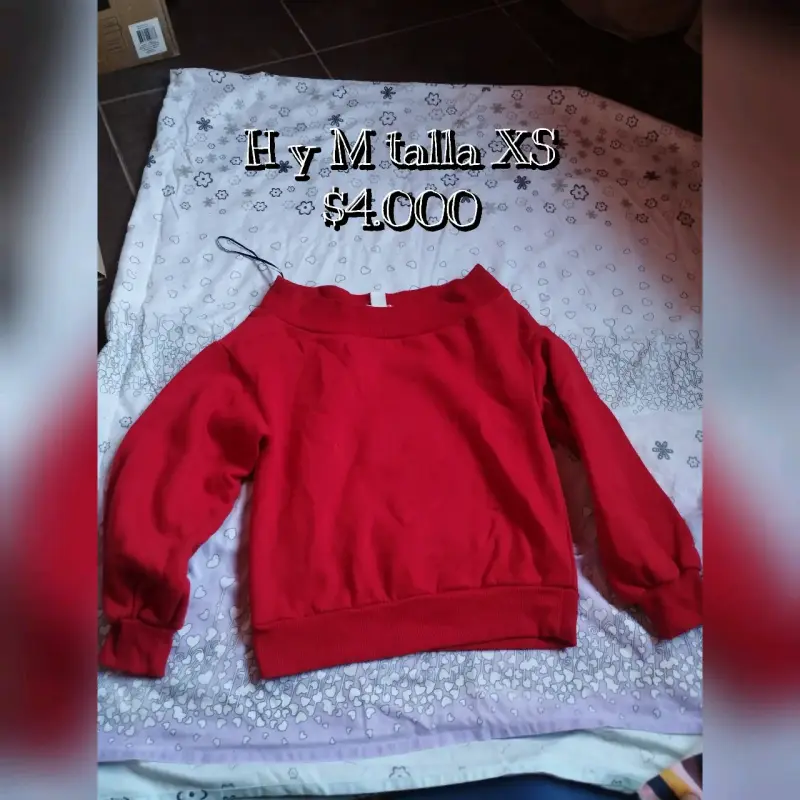 Polerón rojo H&M talla XS