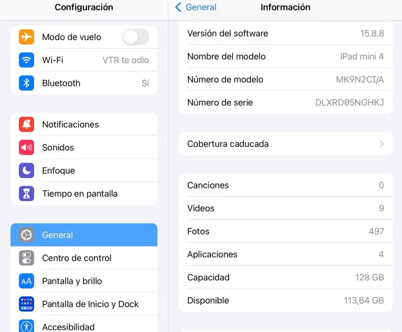 iPad Mini 4 de 128GB Wi-Fi - 4
