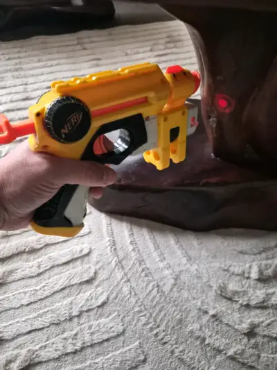 Pistola Nerf con luz láser y dardos - miniatura 3