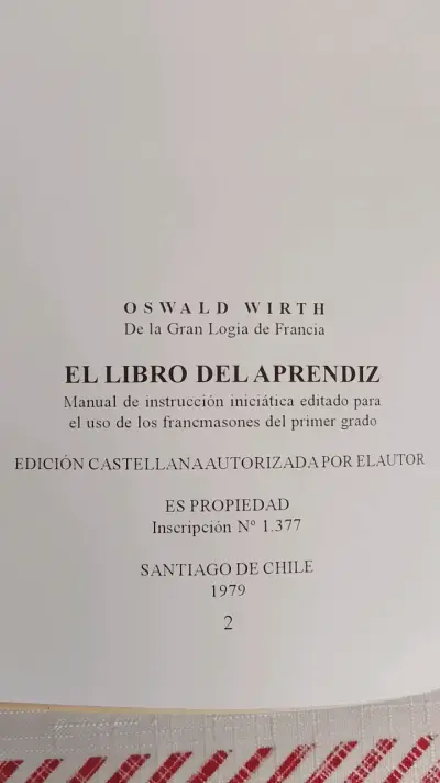 El Libro del Aprendiz de Oswald Wirth 1995 - miniatura 2
