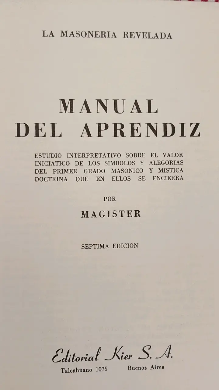 Manual del Aprendiz por Magister, Editorial Kier - 3
