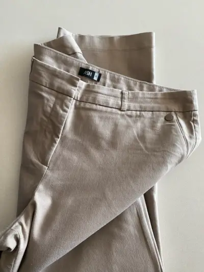 Pantalones beige casuales mujer - miniatura 2