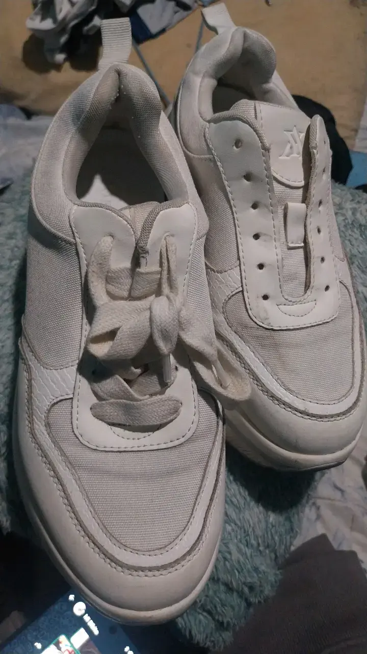 Zapatillas deportivas blancas de plataforma - 1