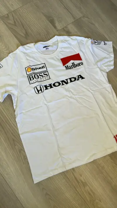Polera blanca McLaren Honda con logos - miniatura 1
