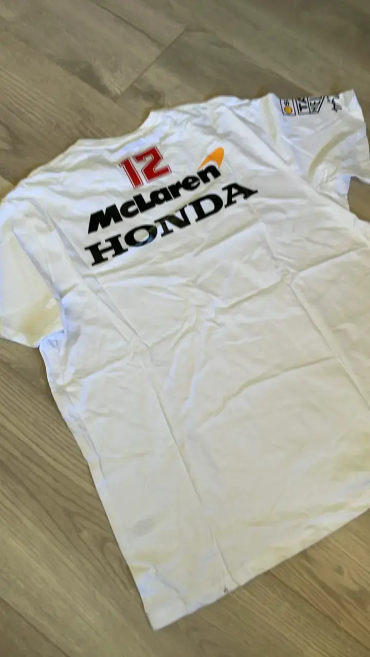 Polera blanca McLaren Honda con logos - 2