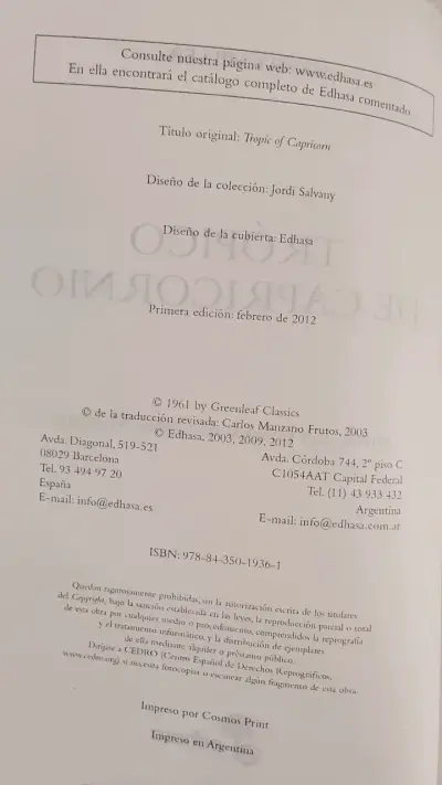 Libro Trópico de Capricornio de Henry Miller - miniatura 2