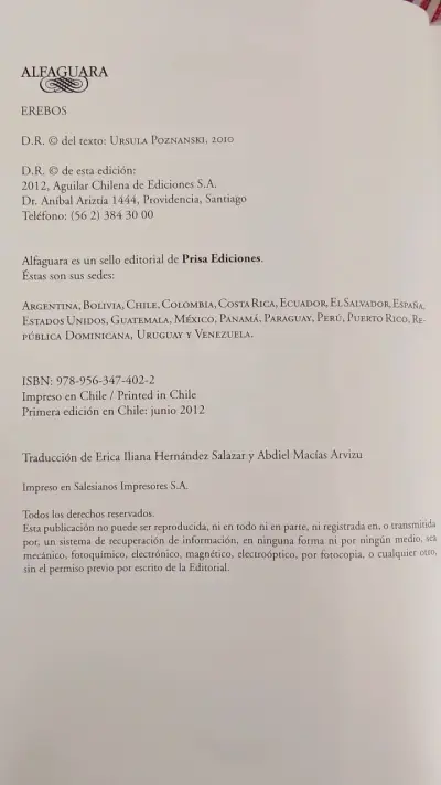 Libro Erebos de U. Poznanski en buen estado - miniatura 2