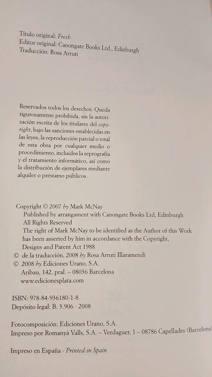 Libro 'Fresh' de Mark McNay en buen estado - 3