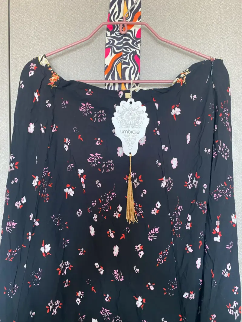 Falda larga floral negra Umbrale - 2