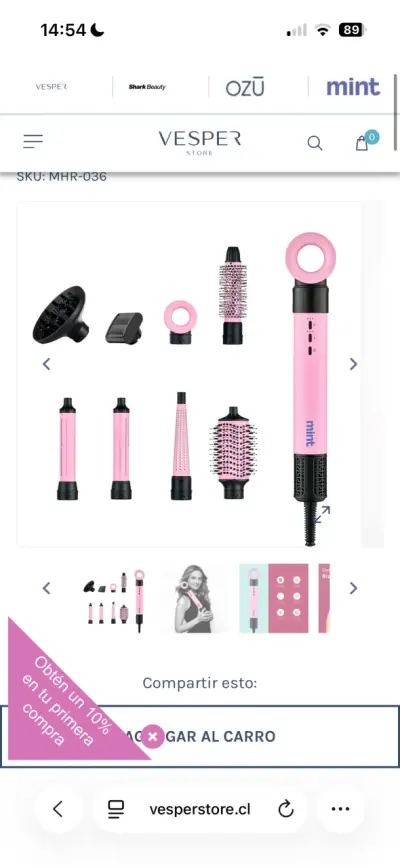 Secador Multistyler 8 en 1 Mint Rosado - miniatura 3