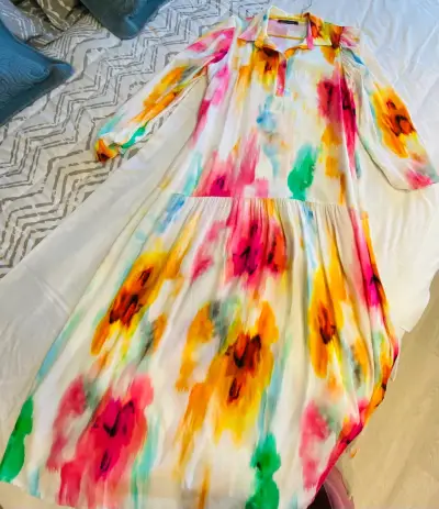 Vestido largo multicolor Lineatre - miniatura 2