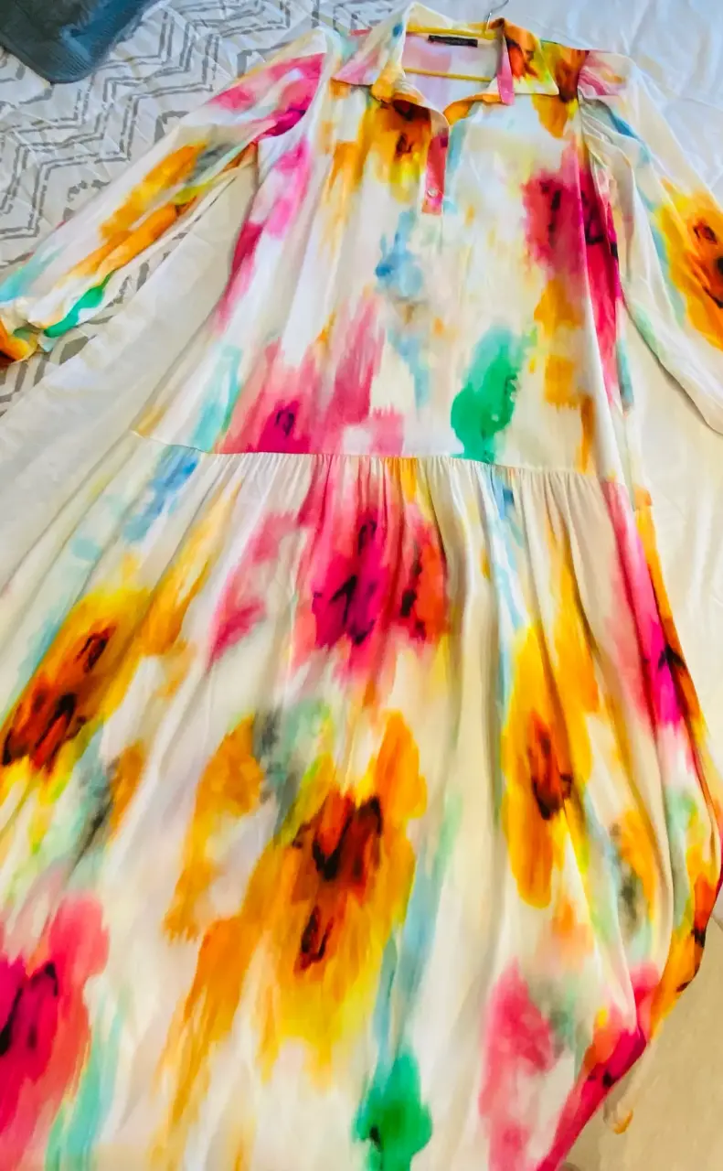 Vestido largo multicolor Lineatre - 3