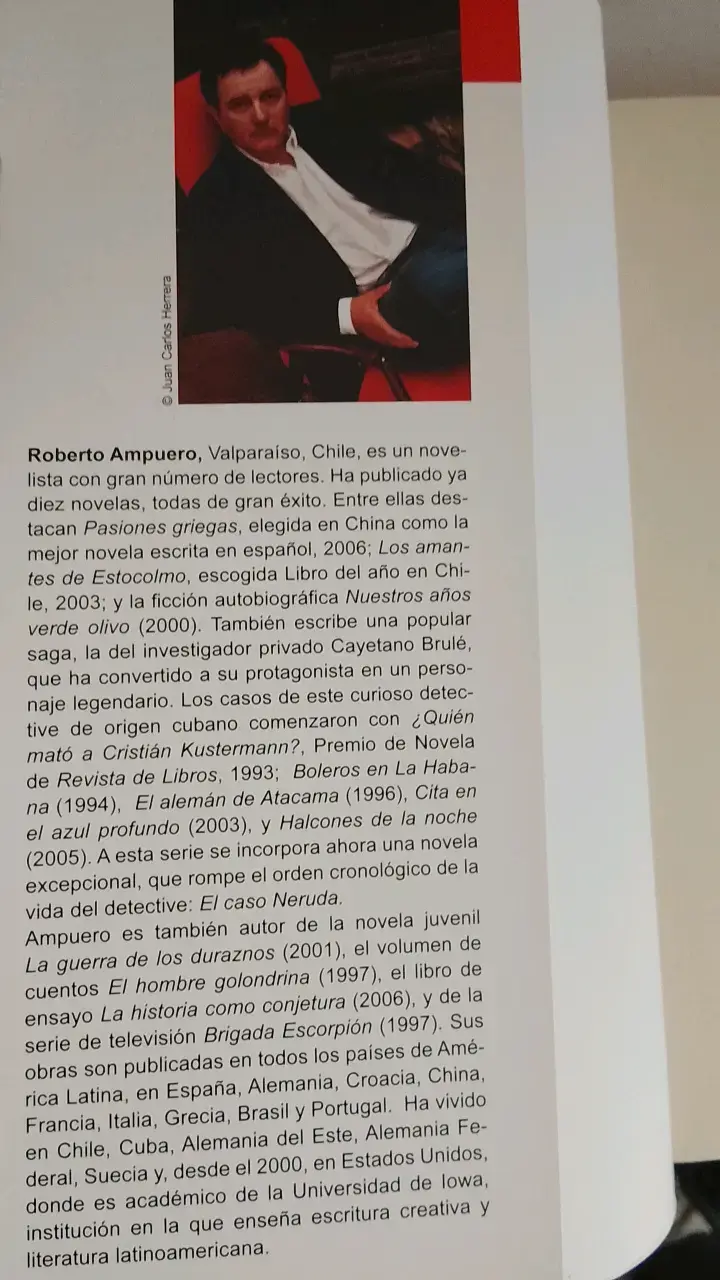 Libro El Caso Neruda de Roberto Ampuero - 2