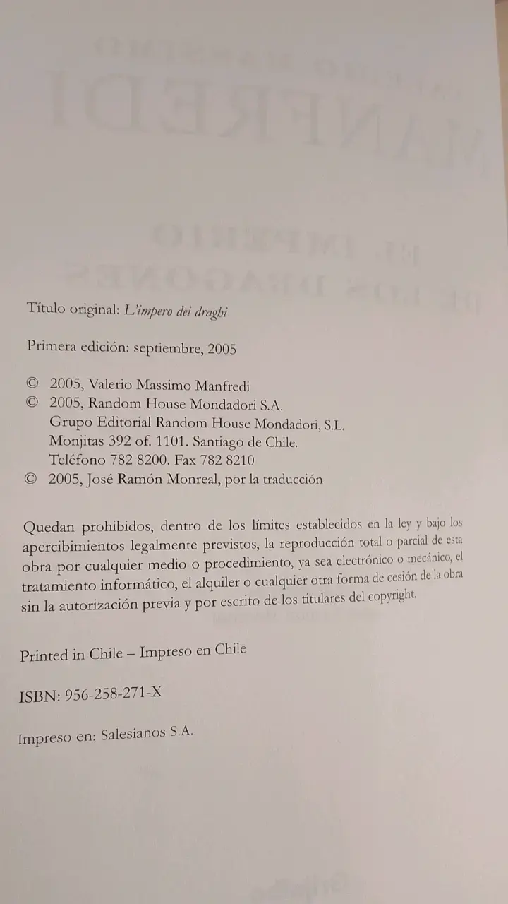El Imperio De Los Dragones de Valerio Massimo - 2