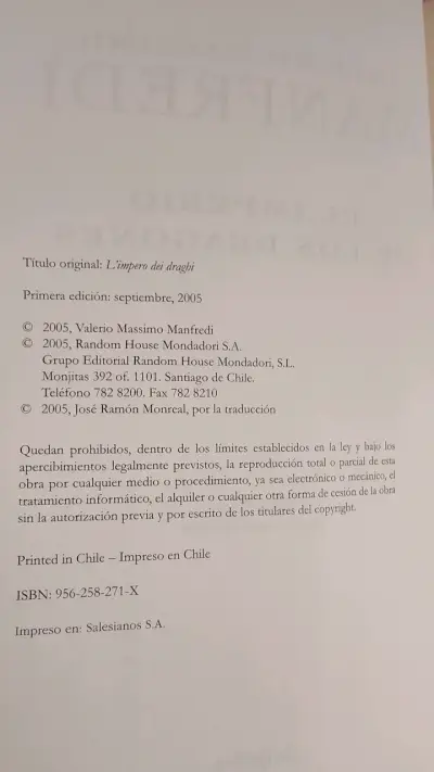 El Imperio De Los Dragones de Valerio Massimo - miniatura 2