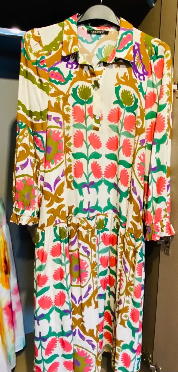 Vestido largo estampado floral bohemio - 6