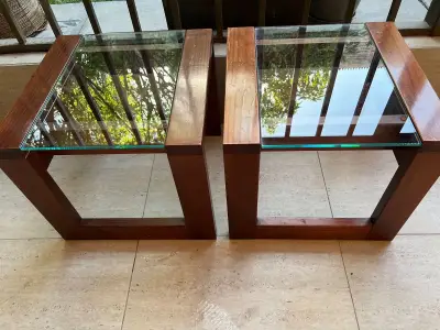 Mesas de Centro de Madera y Vidrio - miniatura 1