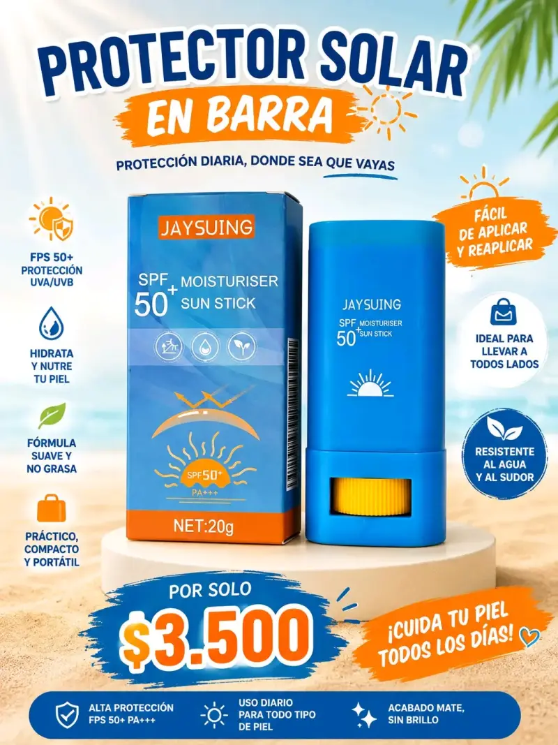Protector solar en barra JAYSUING SPF 50+