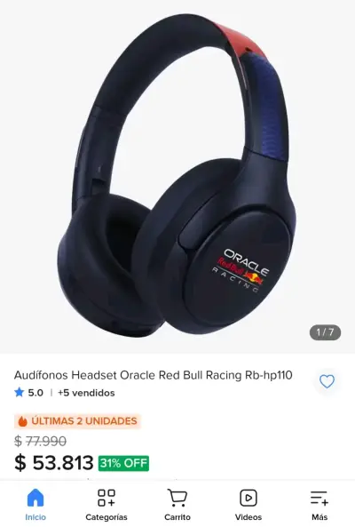 Audífonos Inalámbricos Oracle Red Bull Racing - miniatura 1
