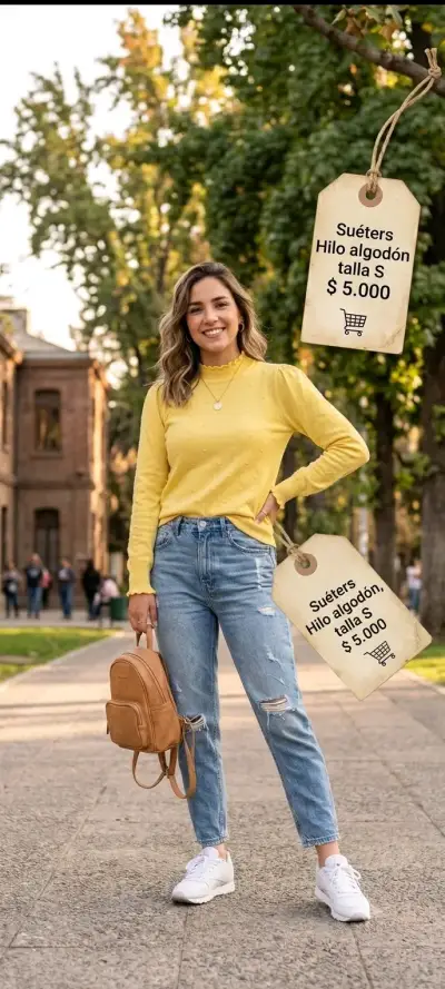 Chaleco de hilo con brillo para mujer - miniatura 3