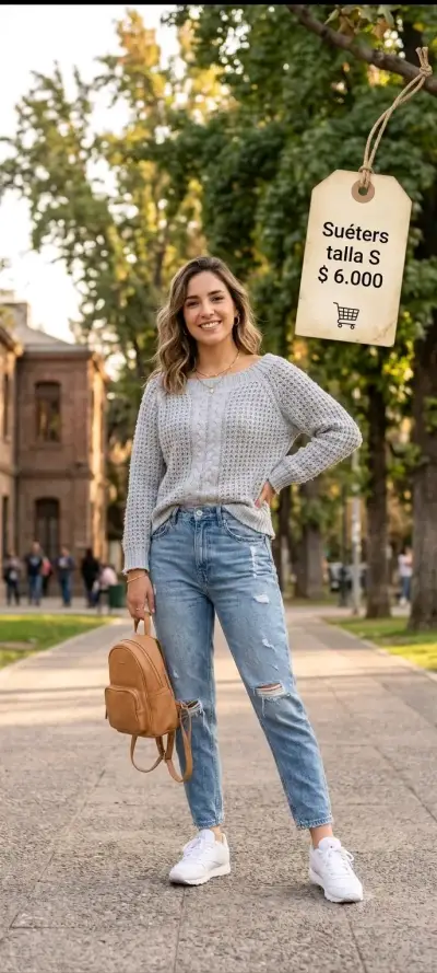 Chaleco de hilo con brillo para mujer - miniatura 6