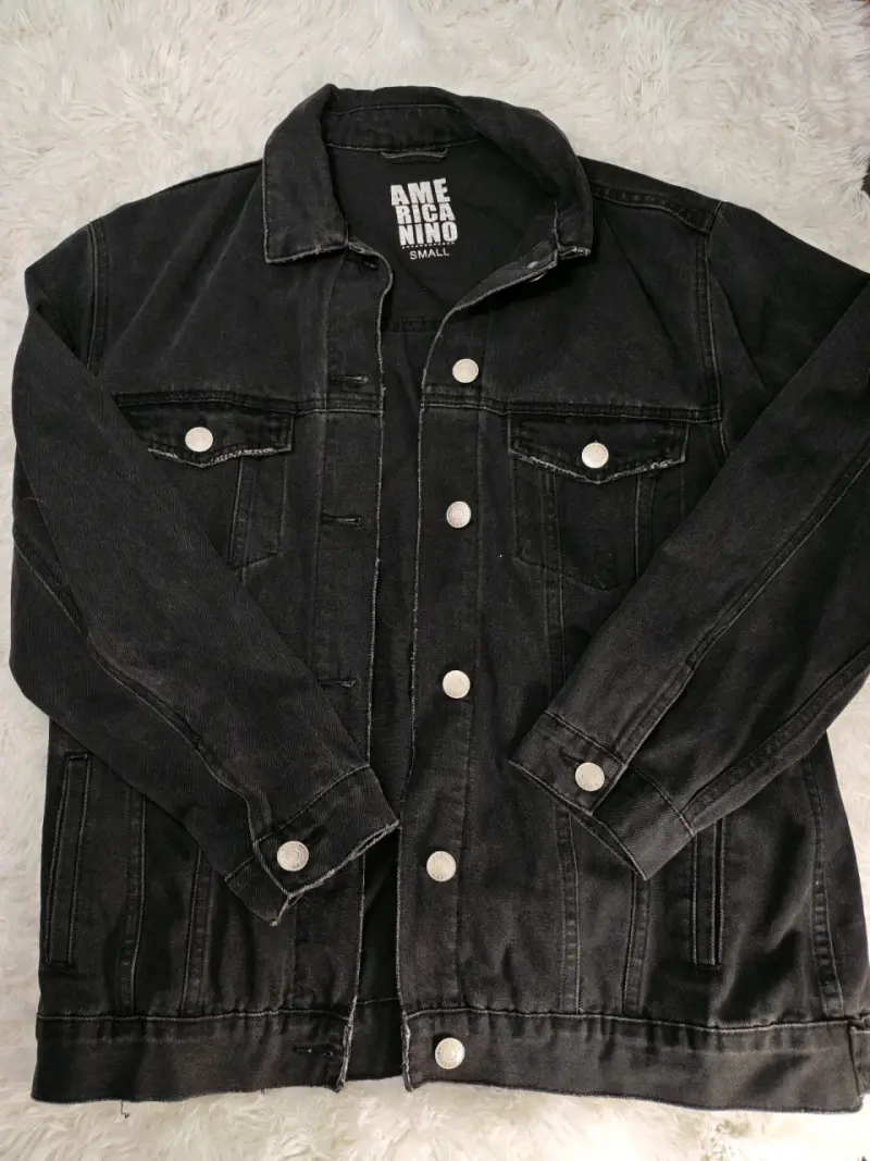 Chaqueta de mezclilla negra Americanino talla S - 1