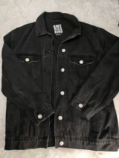 Chaqueta de mezclilla negra Americanino talla S - miniatura 1