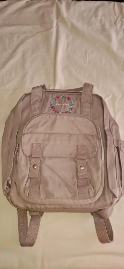Mochila Head lila con bordado floral - miniatura 1