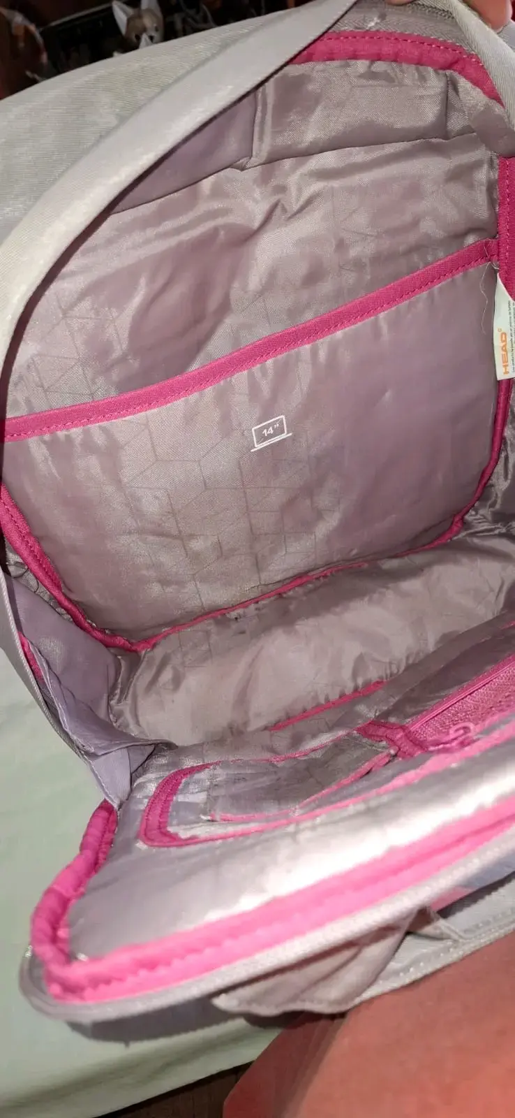 Mochila Head lila con bordado floral - 2