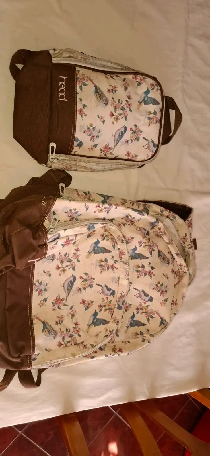 Mochila Head con diseño de pájaros y flores - 1